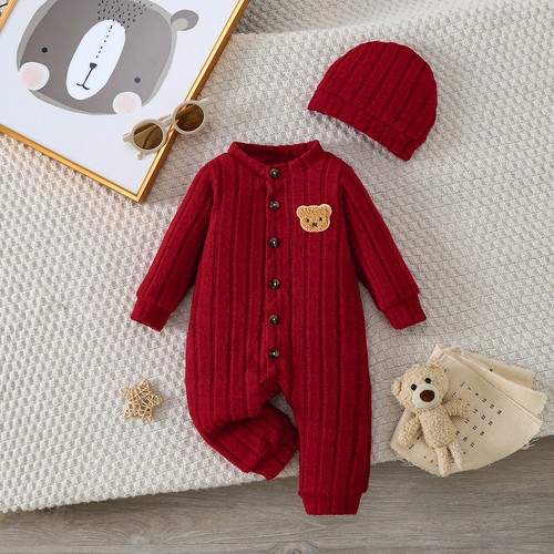 Combinaison bébé rouge hiver - bébé,