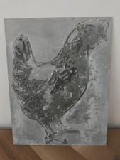 Plaque Ancienne Métal Motif