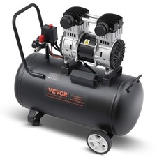 VEVOR Compresseur Air Compact Portable Sans Huile Réservoir 60 L 90 PSI 1,25 kW