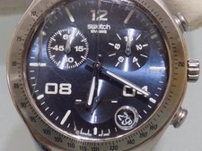 swatch chrono steel watch