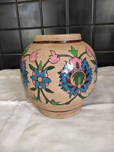 Vase boule grés peint - boule,