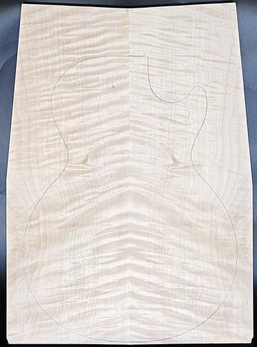 Curly maple droptop glued - curly,