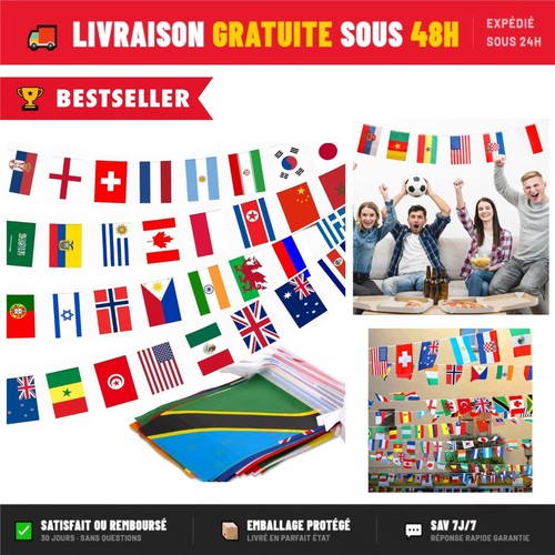 Guirlande fanions drapeaux - drapeaux, du