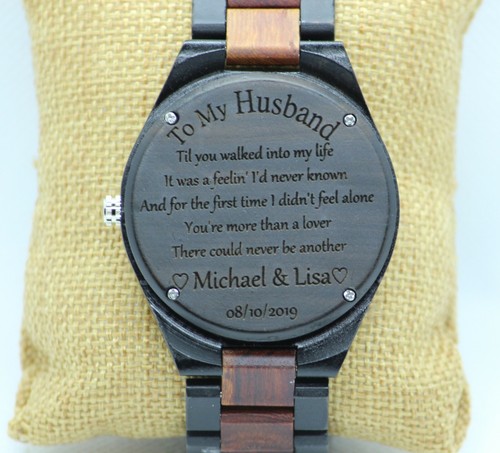 Personalized wooden watch - personalized, with