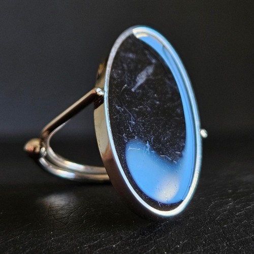 Bague chaton plat résine