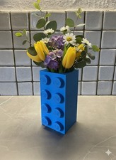 Vase Design Brique Lego Bleu
