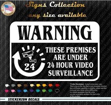 Home CCTV Surveillance Security Camera Video Warning Decal Signs no background
