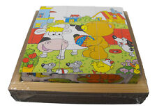 Puzzle Ourson Jouet en Cubes de Bois
