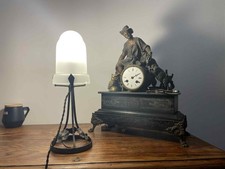 Jolie lampe ART DECO fer forgé