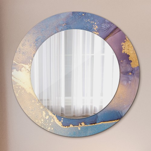 Mural rond miroir avec cadre - mural,