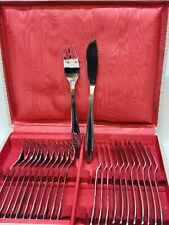Vintage Letang Remy Stainless Fishware Cutlery For 12 People