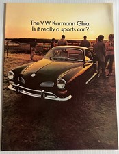 Mint Original! 1970 Volkswagen Karmann Ghia Sales Brochure