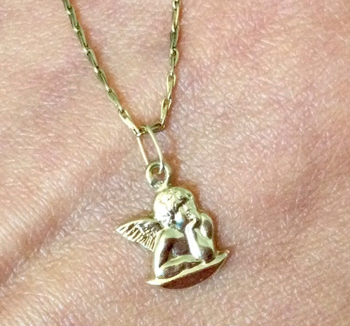 Petit pendentif jaune 18 - petit, or