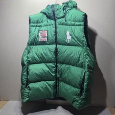  POLO RALPH LAUREN ALPINE SKI PRL67 USA Big Pony Patch Down VEST Green 4XLT