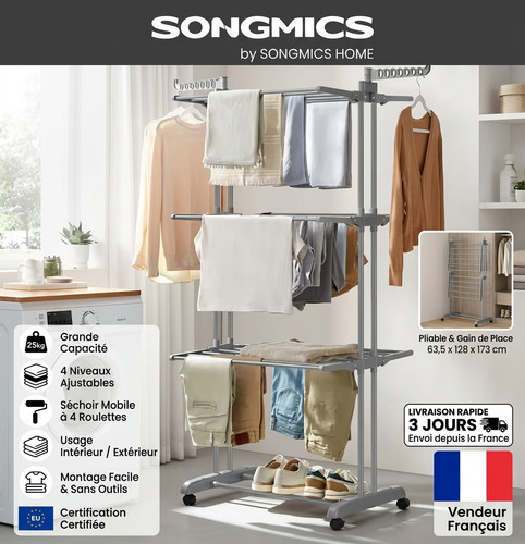 étendoir linge pliable - à,