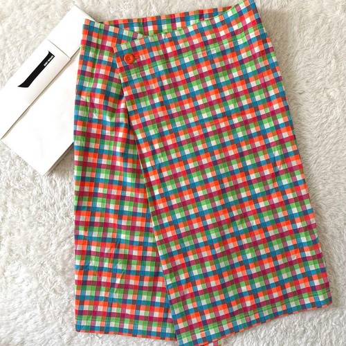 Jupe carreaux multicolores - carreaux,