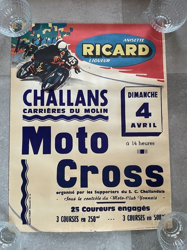 Affiche originale course - affiche, moto