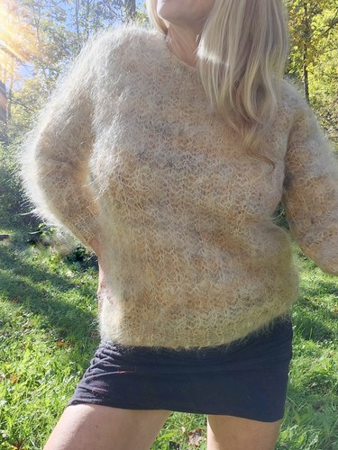 Fuzzy hand knitted mohair - fuzzy,