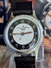 Very Rare Antique Ulysses Nardin Military Bumper Automatic Swiss Men's Watch