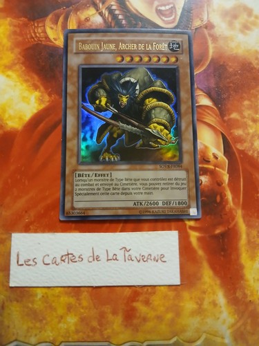 Carte babouin jaune - gi-oh!,