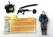 GI JOE ARAH Night Force Charbroil Action Figure complete w/ file 1989