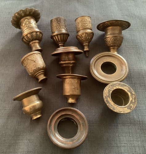 Lot bobèches bronze - ,, laiton