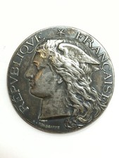 Piece Monnaie Médaille argent Massif XIX EME Coin Sterling Silver Medal N4