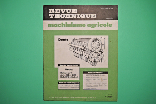 Revue technique machinisme - revue,