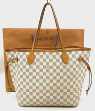 Auth Louis Vuitton Damier Azur Neverfull MM N40604 W/Bag NS100131