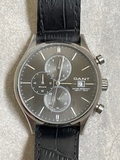 GANT Vermont Men's Watch W70401 Leather Strap with Stainless Steel Case