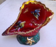 Céramique. décor fond marin  poissons, étoile, .Veilleuse