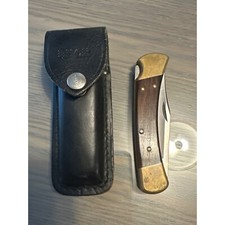 Vintage 1995 Buck 110 C Knife With Leather Sheath/Holder