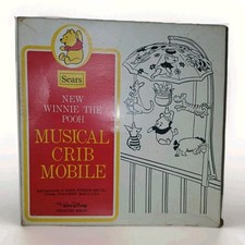 Vintage 1972 Winnie the Pooh Sears Musical Baby Spinning Crib Mobile Disney USA