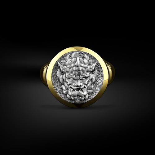 Bague ronde pour homme - , en