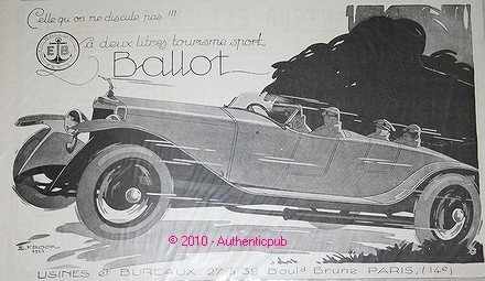 Publicite voiture ballot - publicite, 2
