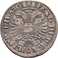 Fitz Bremen City 12 Grote 1657 Coat of Arms Double Eagle Silver °TCH975