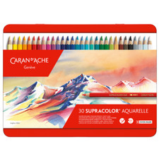 Caran D'Ache Supracolor Artiste Qualité Doux Eau Soluble Couleur Crayon 30 Set