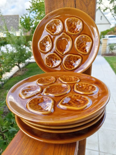 Lot assiettes à - 6, huîtres