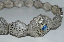 EXCEPTIONNELLE CEINTURE ARGENT ORIENTALE ARTICULEE Poinçon tête de Bélier XIXe D