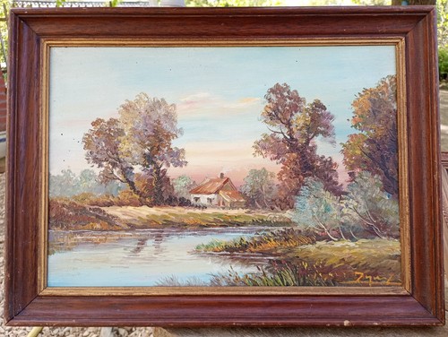 Tableau huile sur - toile, 45/33