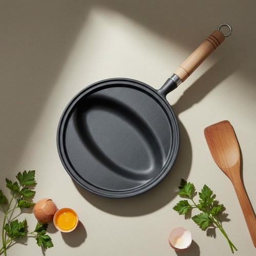 Poêle omelette fonte - à,
