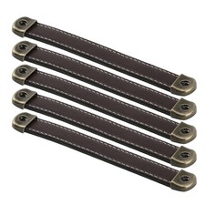  5 PCS Poignée En Cuir Bois