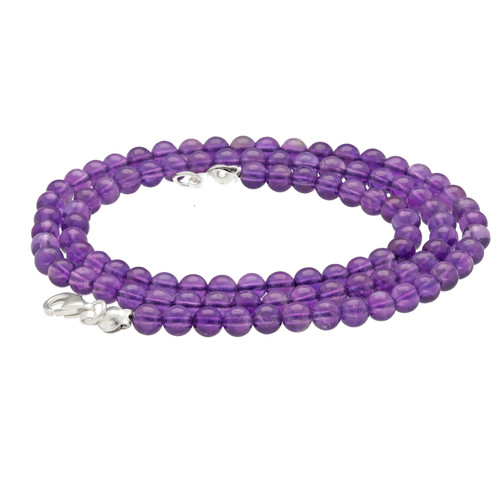 Collier améthyste 4mm - en,