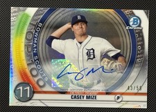 2020 Bowman Chrome Casey Mize Scout’s Top 100 Auto /50 Tigers