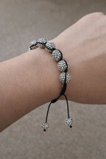 Bracelet Shamballa argenté à