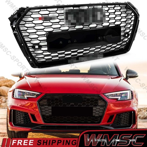 Glossy black honeycomb - glossy, front