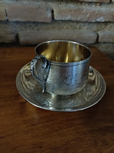 Tasse chocolat argent - à,