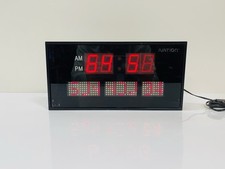 Ivation 12" Large Digital Wall Clock, LED Digital Clock with Calendar