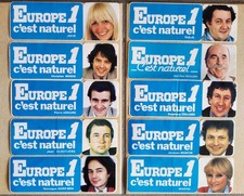 ORIGINAL 1980 Radio Europe1 It’s Natural Vintage COLUCHE Sticker Lot