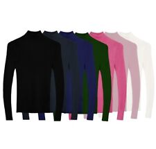 Ex M&S Ribbed Top Polo Roll Neck Ladies Jumper Turtle Neck Pullover Body Top 
